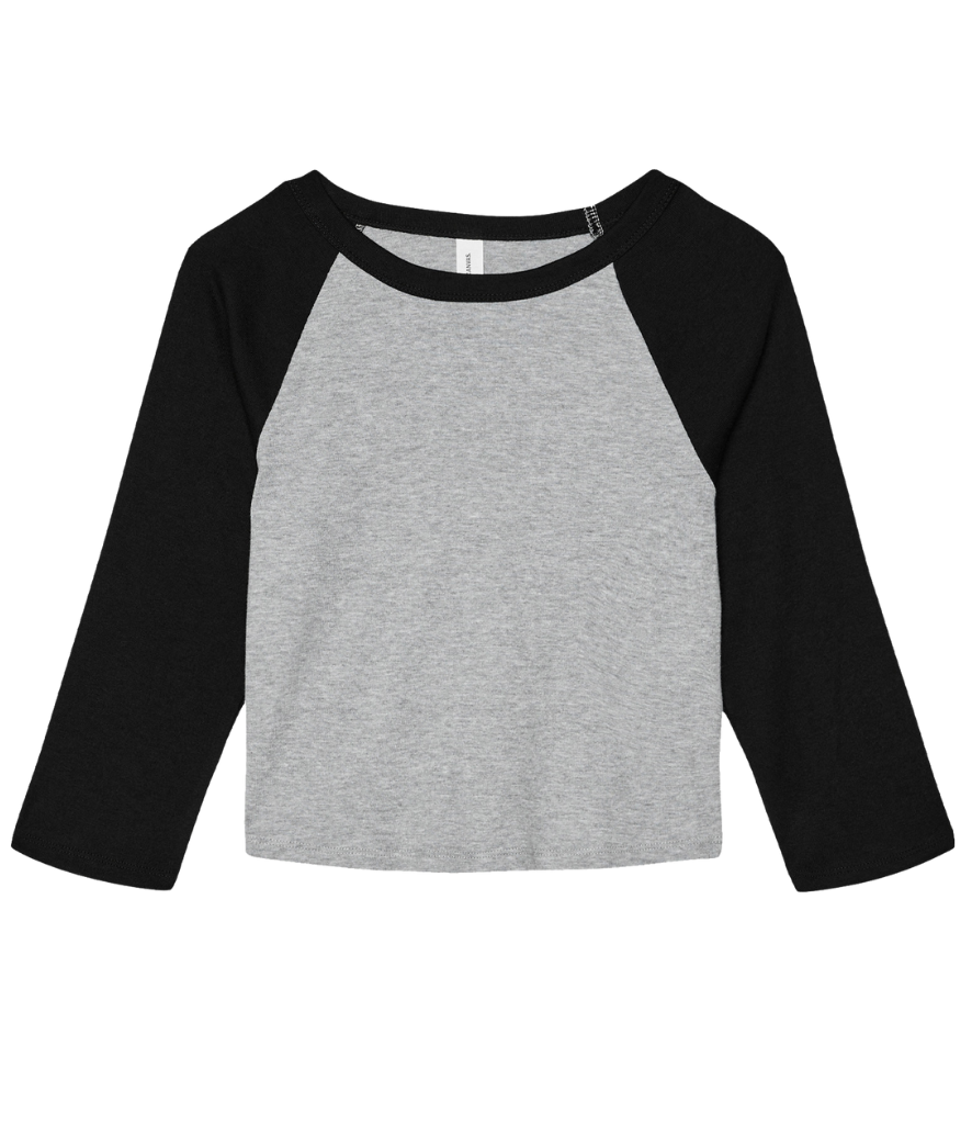 Women's Bella Canvas Baseball Crop Tee - BE142