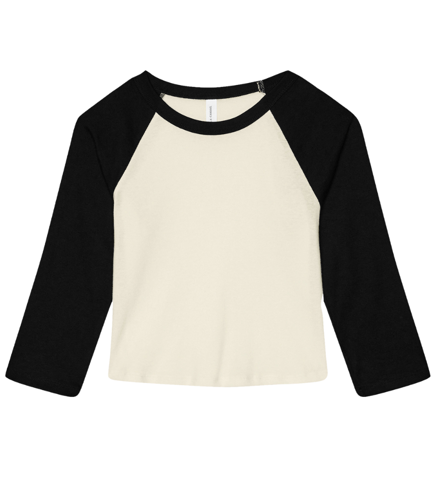 Women's Bella Canvas Baseball Crop Tee - BE142