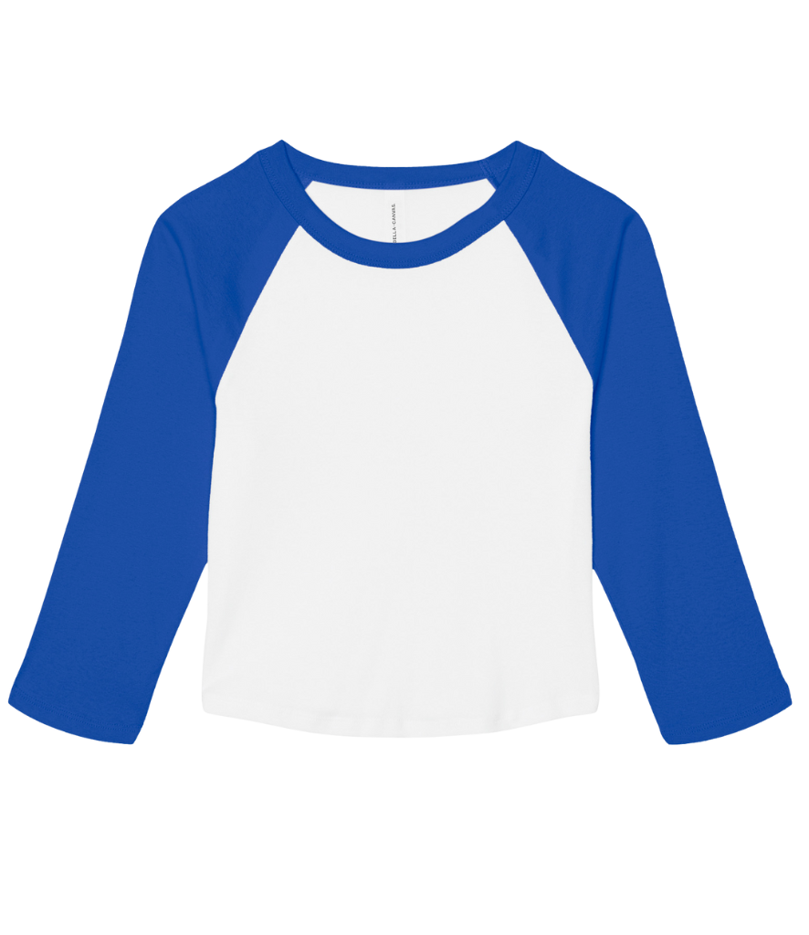 Women's Bella Canvas Baseball Crop Tee - BE142